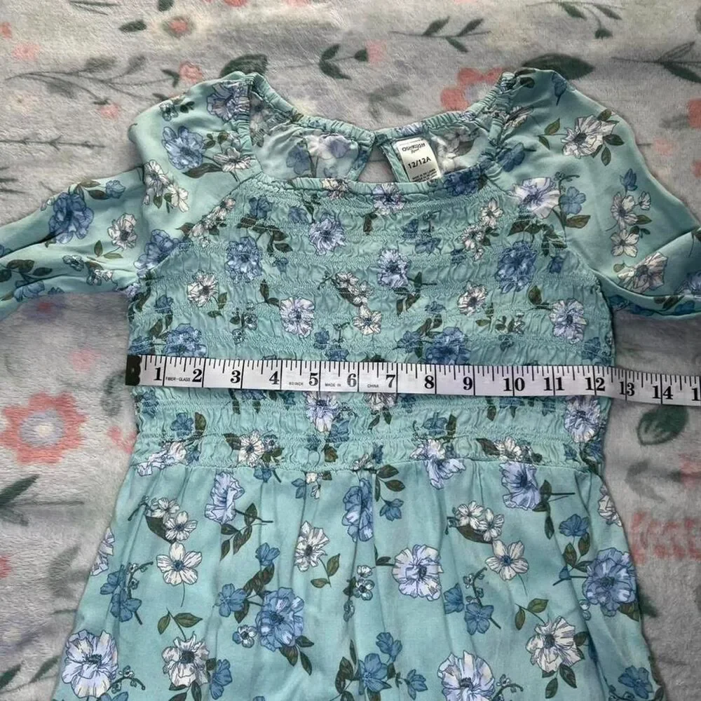 OshKosh B'gosh Floral Dress Kids 12 - Boho Cottage Fairy Coastal Twee Beachy